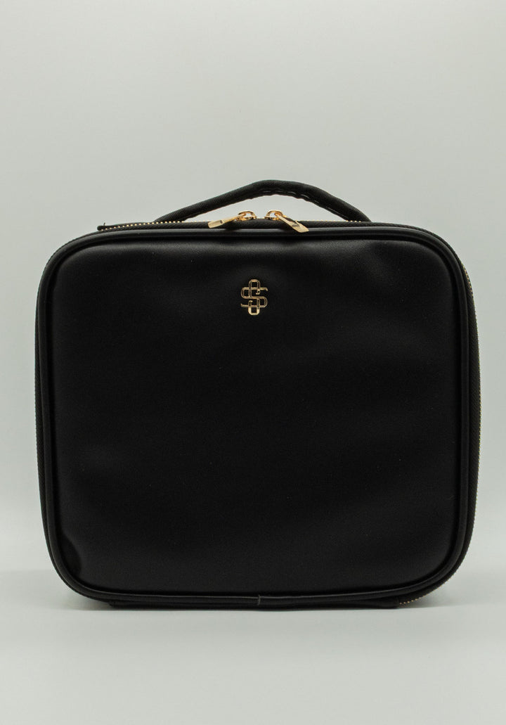 FAUX LEATHER TRAVEL CASE - BLACK