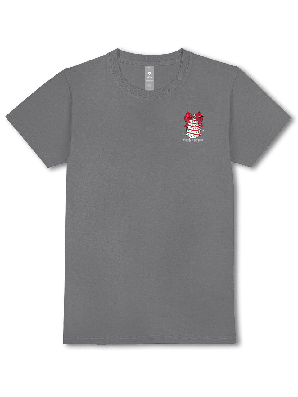 SIMPLY SOUTHERN SHORT SLEEVE 'TIS THE SEASON' CAKE TEE - WASHED COAL