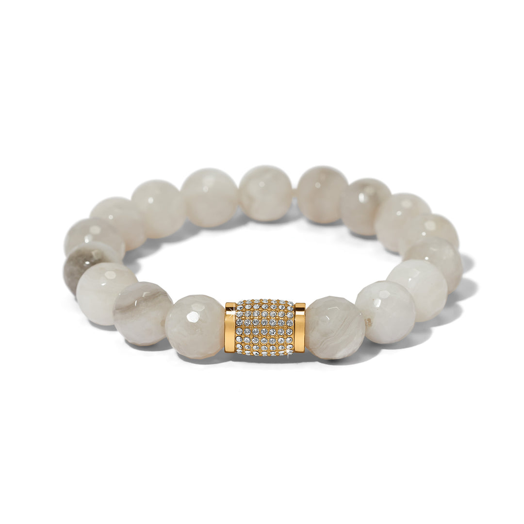 Meridian Solis Bead Stretch Bracelet - Cream