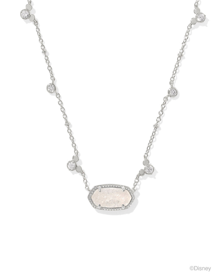 MICKEY MOUSE ELISA NECKLACE - SILVER IRIDESCENT DRUSY