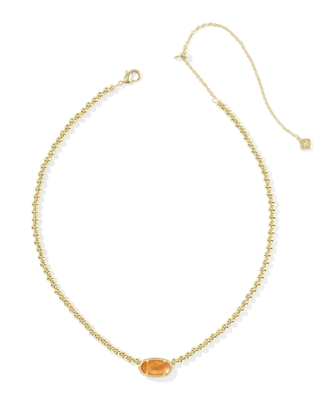 KENDRA SCOTT ELISA BEADED NECKLACE - GOLD PAPAYA MOP