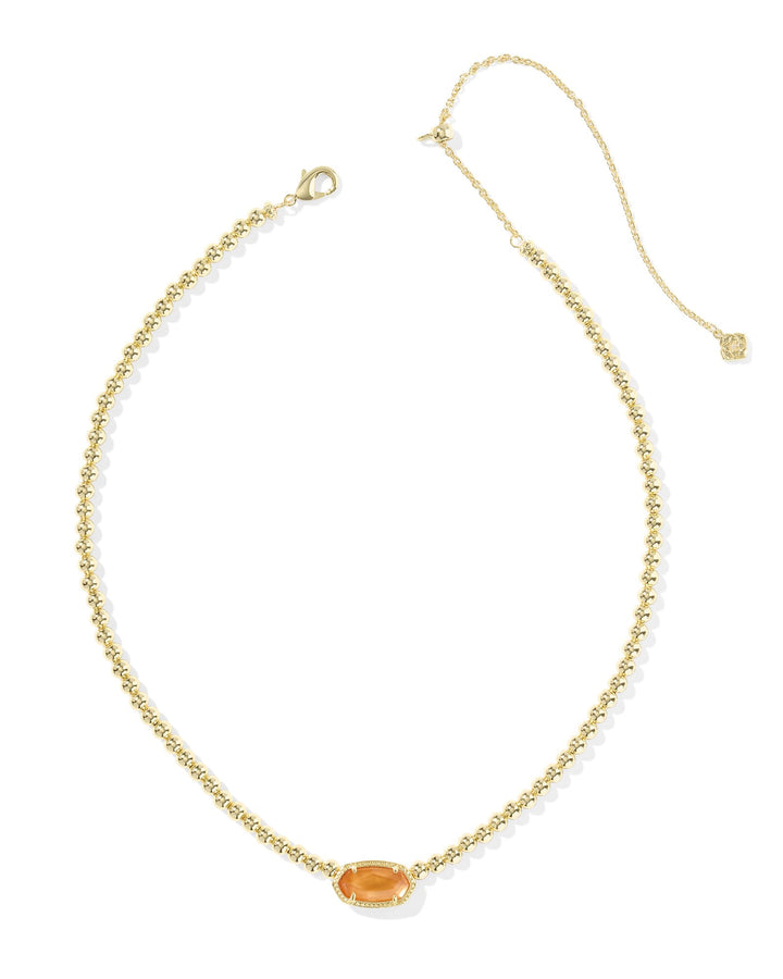 KENDRA SCOTT ELISA BEADED NECKLACE - GOLD PAPAYA MOP
