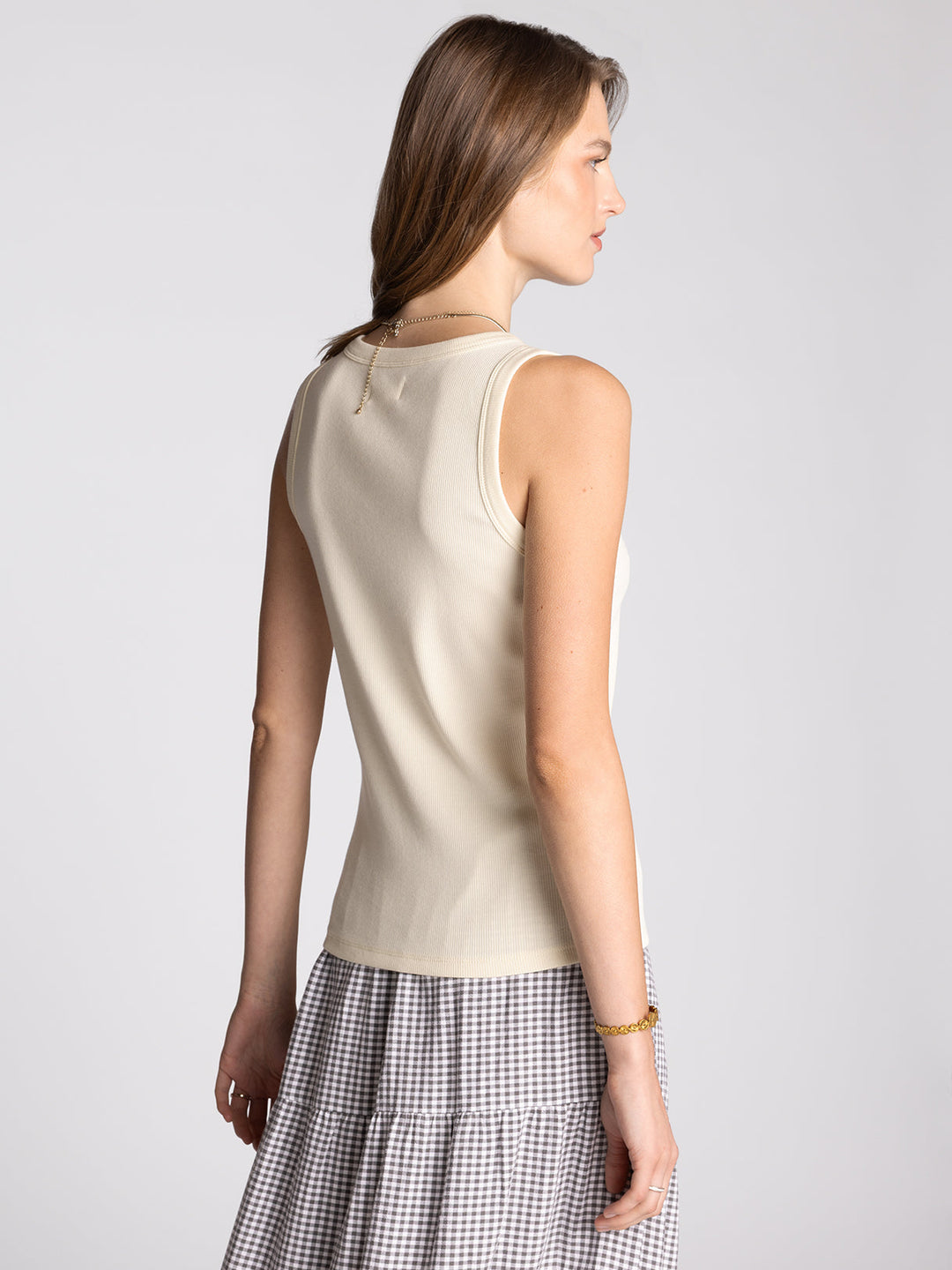 CREW NECK ELOWEN TANK - BUTTERCREAM
