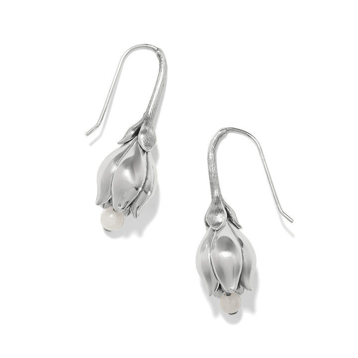 La Tulipe Petal French Wire Earrings - Silver