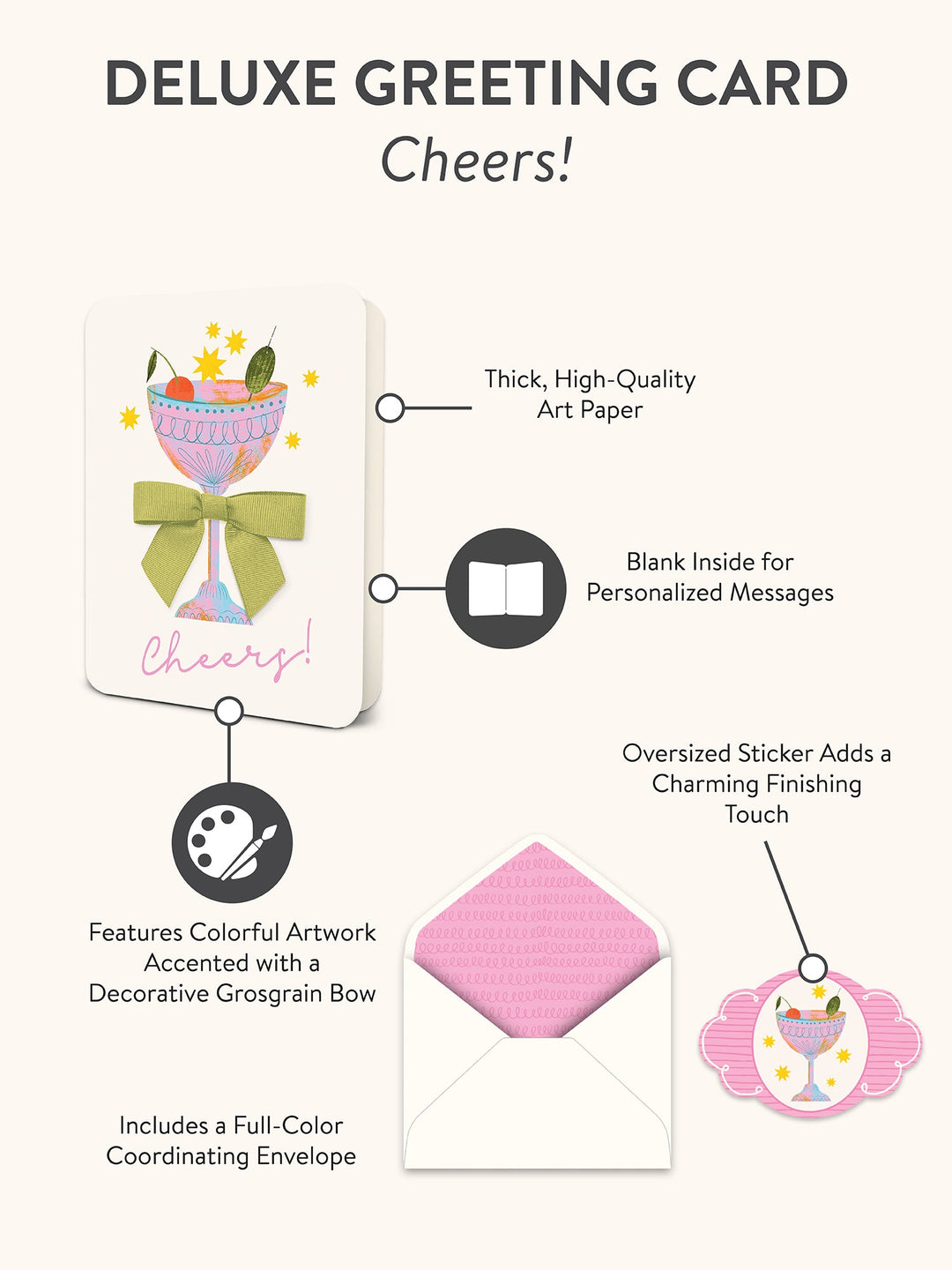 DELUXE GREETING CARD - CHEERS
