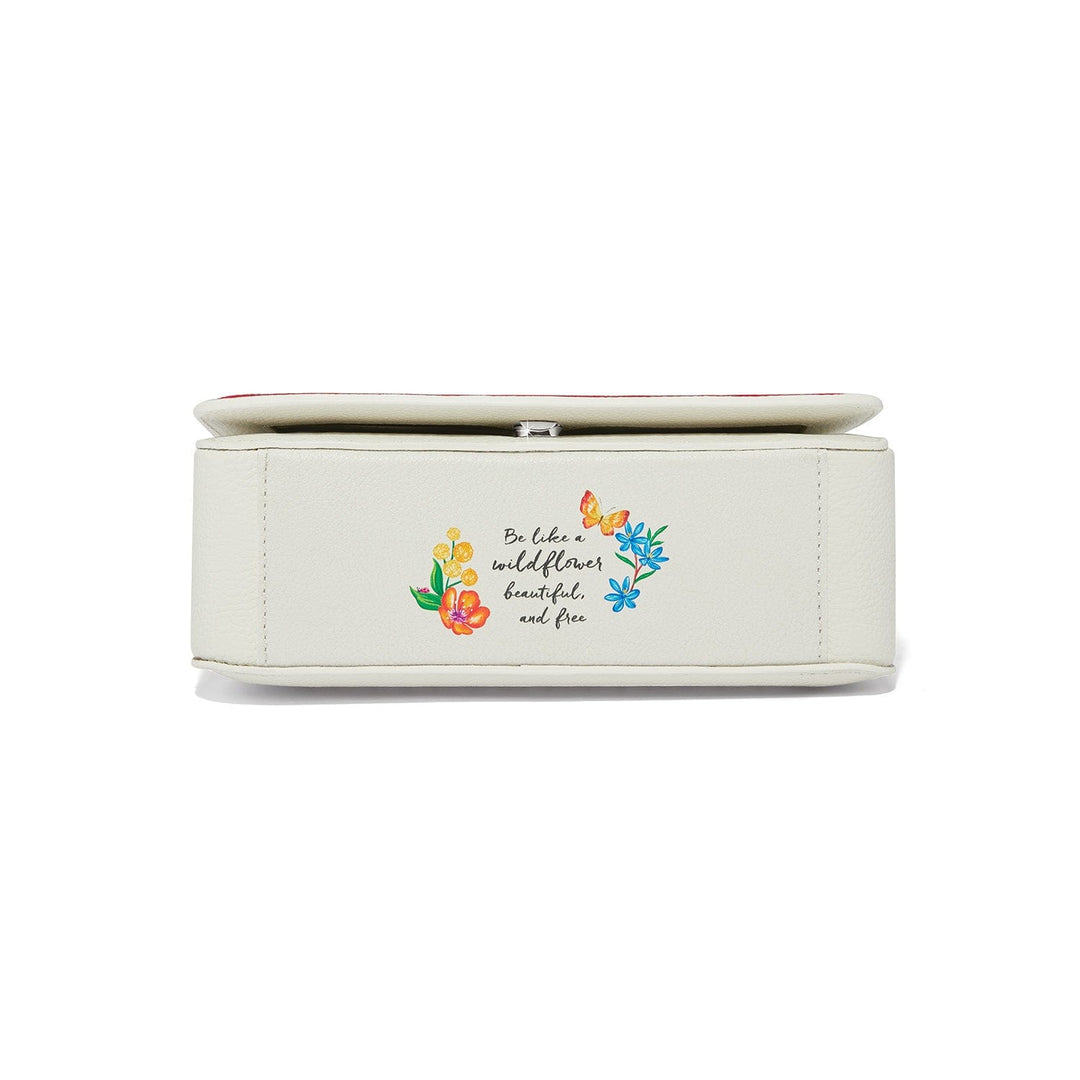 Pippi Embroidered Flap Bag - White-Multi