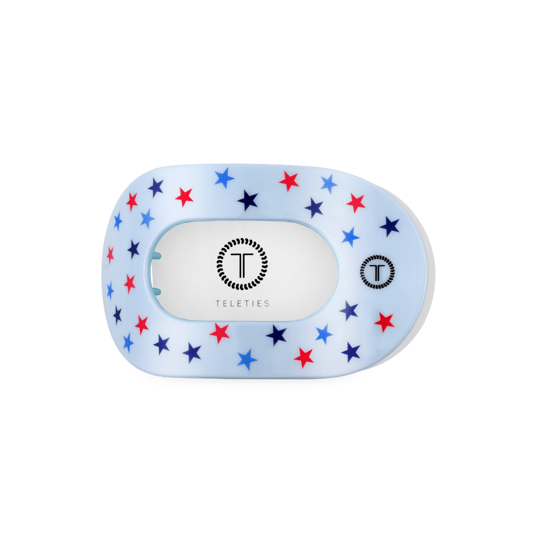 TELETIES MEDIUM FLAT ROUND HAIR CLIP - UNITED WE SPARKLE