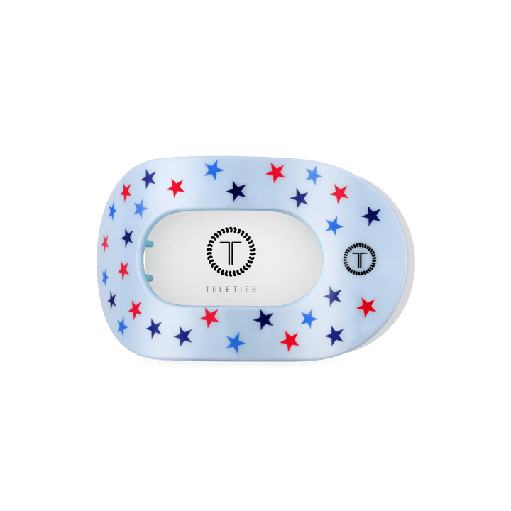 TELETIES MEDIUM FLAT ROUND HAIR CLIP - UNITED WE SPARKLE