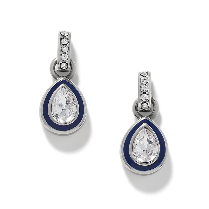 Halo Gemma Petite Teardrop Post Drop Earrings - Silver