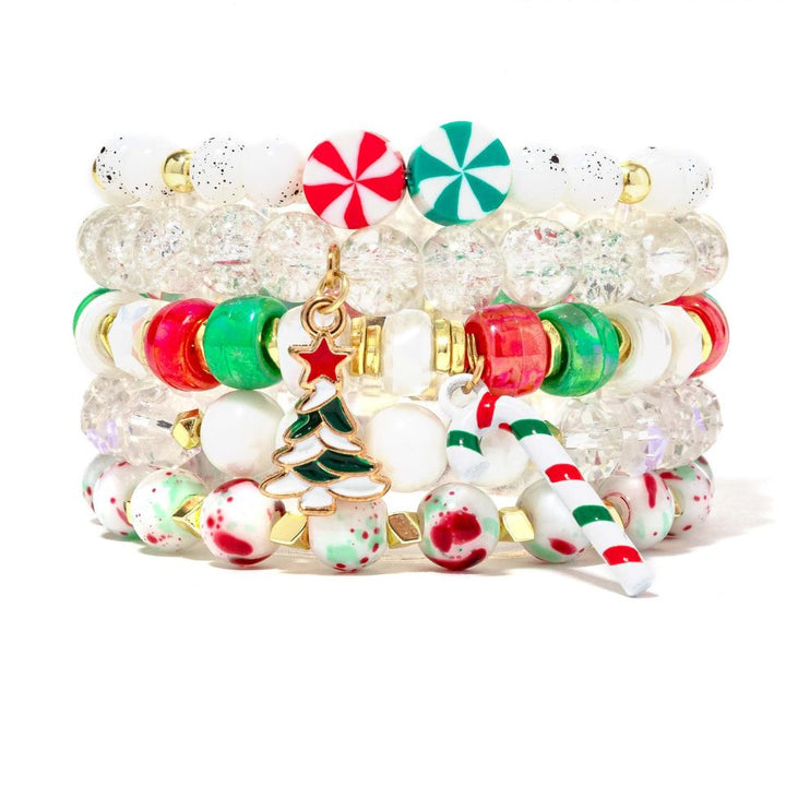 ERIMISH STRETCH BRACELETS S/5 - RIBBON CANDY
