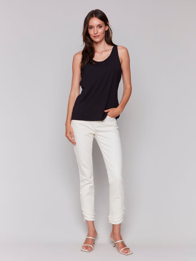 BAMBOO REVERSIBLE CAMI - BLACK