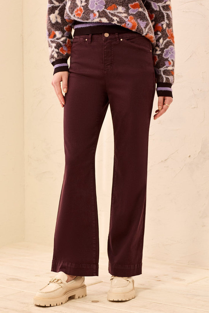 FLY FRONT 5 POCKET PANT - FUDGE