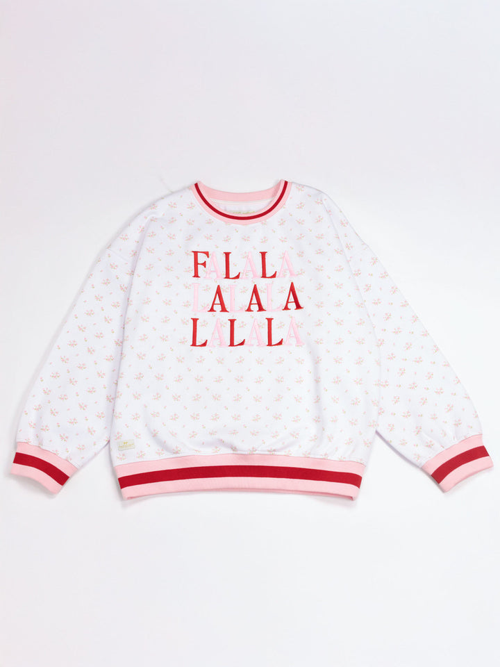SIMPLY SOUTHERN HOLIDAY VARSITY SWEATSHIRT - FA LA LA LA