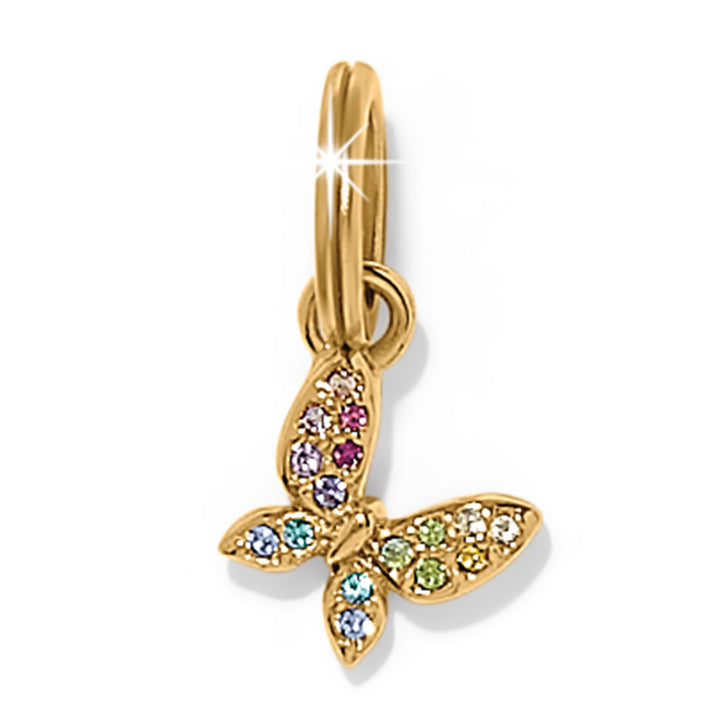 Enchanting Gem Butterfly Charm - Gold-Multi