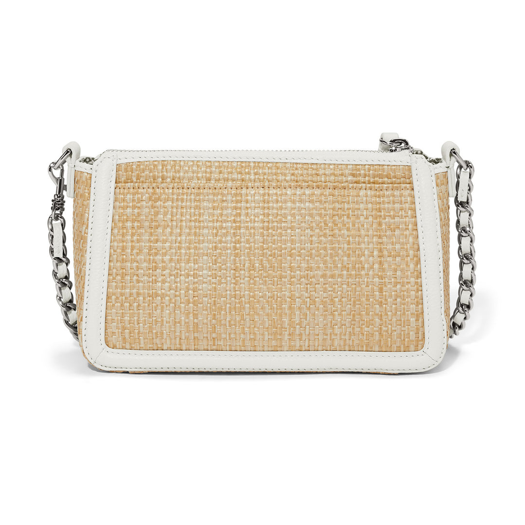 Glow Straw Cross Body Bag - White