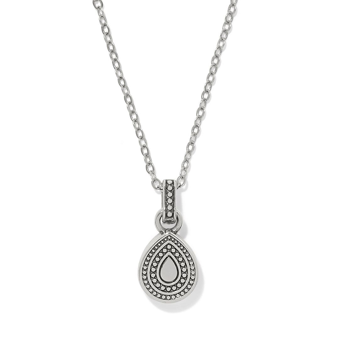 Halo Gemma Petite Teardrop Necklace - Silver-Blue