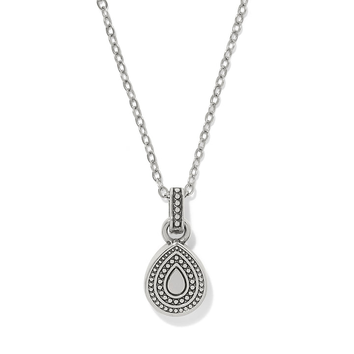 Halo Gemma Petite Teardrop Necklace - Silver-Blue