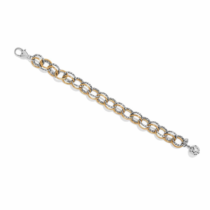 Pebble Link Two Tone Bracelet - Silver-Gold