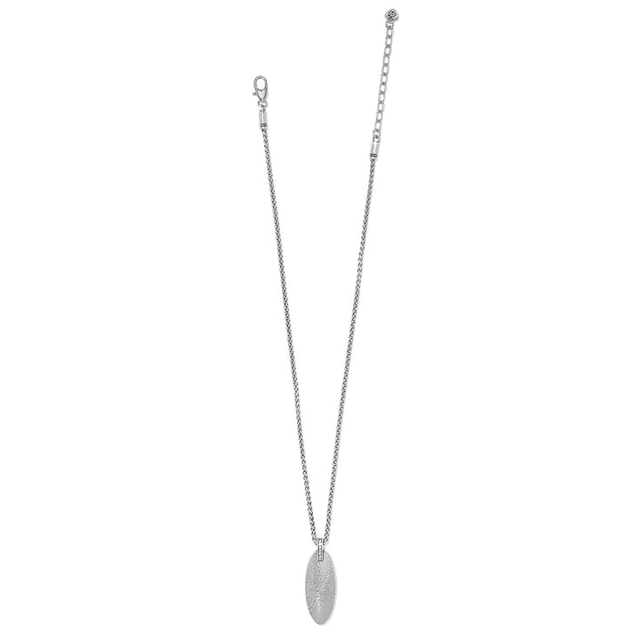 Meridian Orbit Oval Necklace - Silver