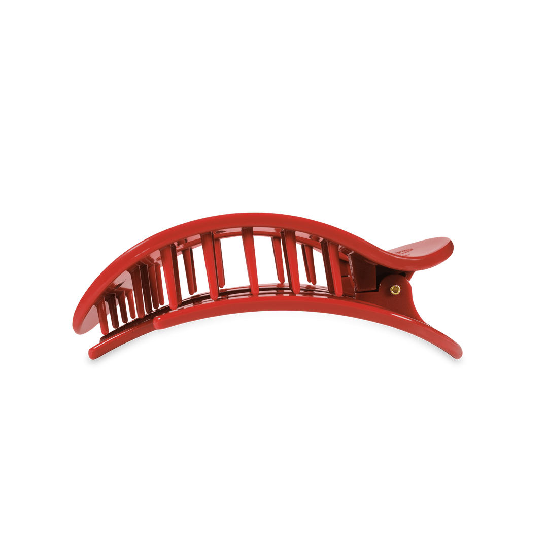 TELETIES MEDIUM FLAT ROUND HAIR CLIP - RED CARPET READY