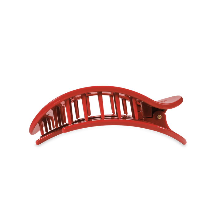 TELETIES MEDIUM FLAT ROUND HAIR CLIP - RED CARPET READY
