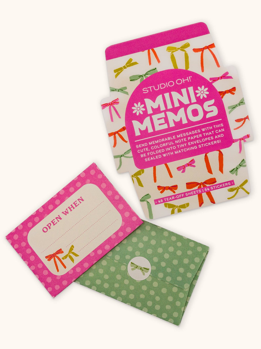 MINI MEMOS W/STICKERS - PUT A BOW ON IT