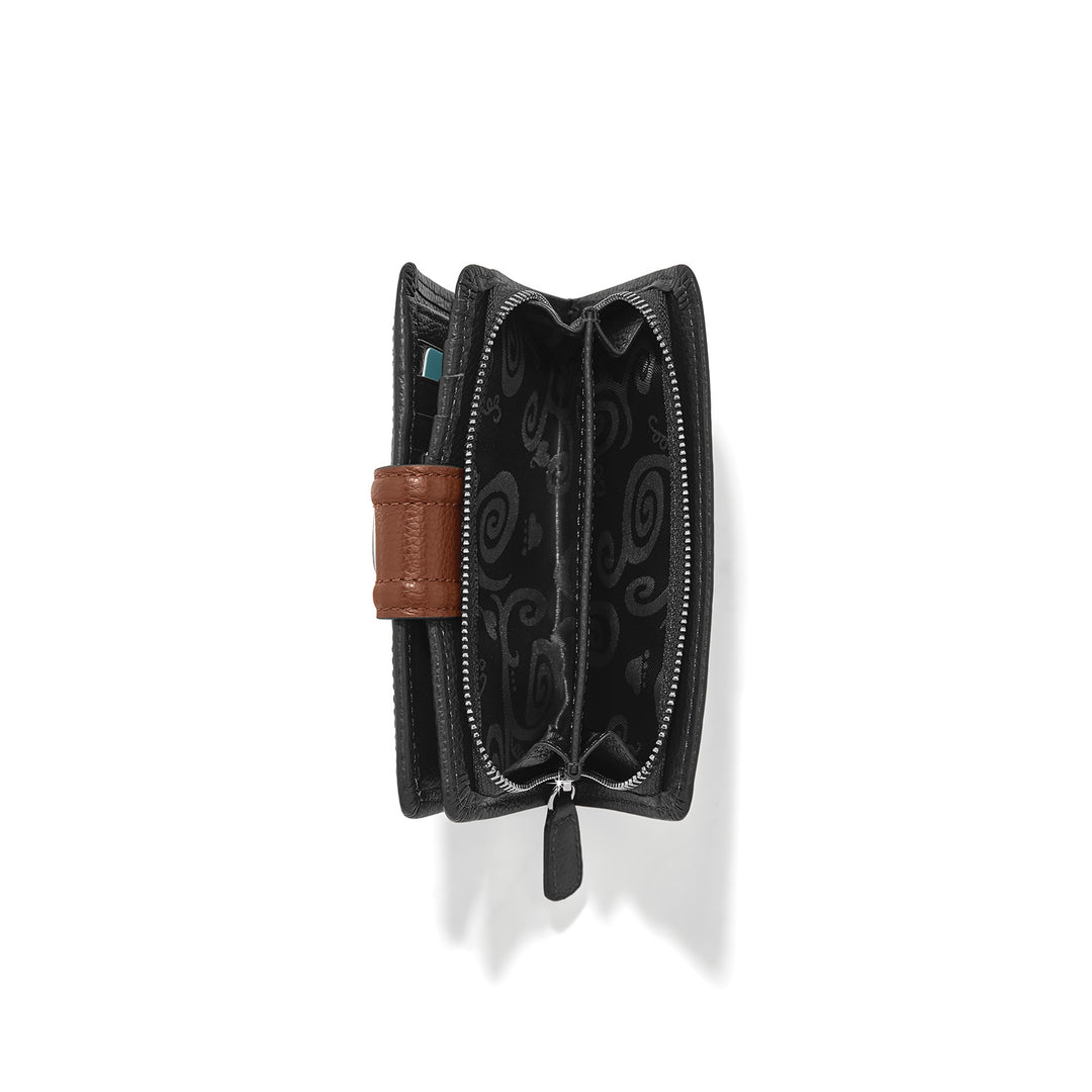 Shelby Medium Wallet - Black-Bourbon