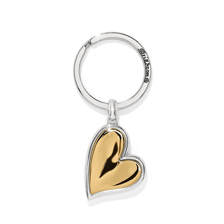 Cascade Heart Key Fob - Silver-Gold