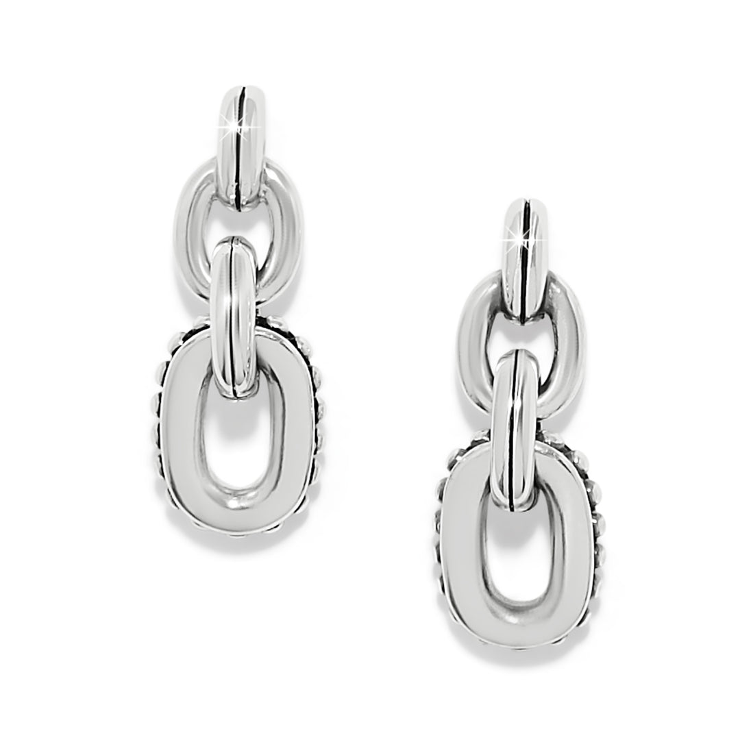 Pretty Tough Link Post Earrings - Silver