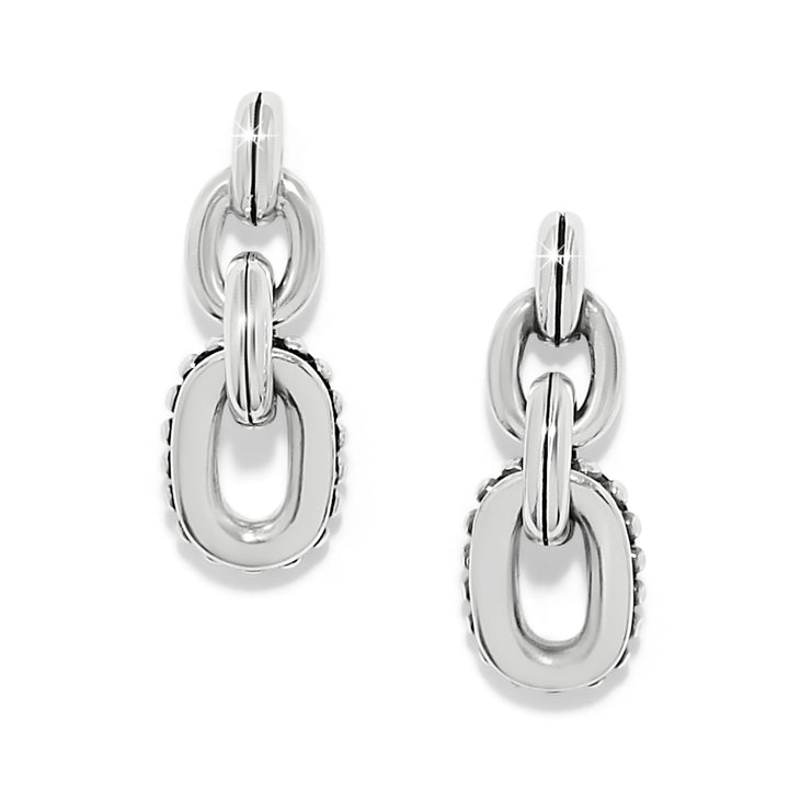 Pretty Tough Link Post Earrings - Silver