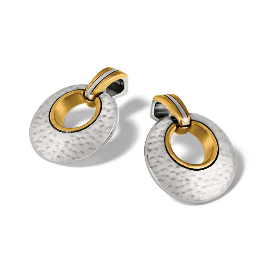 ENTRADA POST DROP EARRINGS - SILVER-GOLD