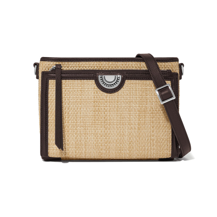 Jordyn Straw Cross Body Organizer - Natural-Cocoa