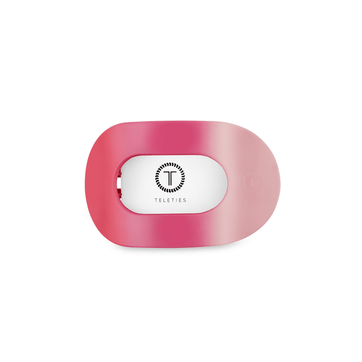 TELETIES SMALL FLAT ROUND HAIR CLIP - KISS & TELL