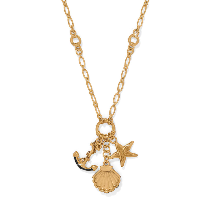Twilight Waters Trio Necklace - Gold-Black