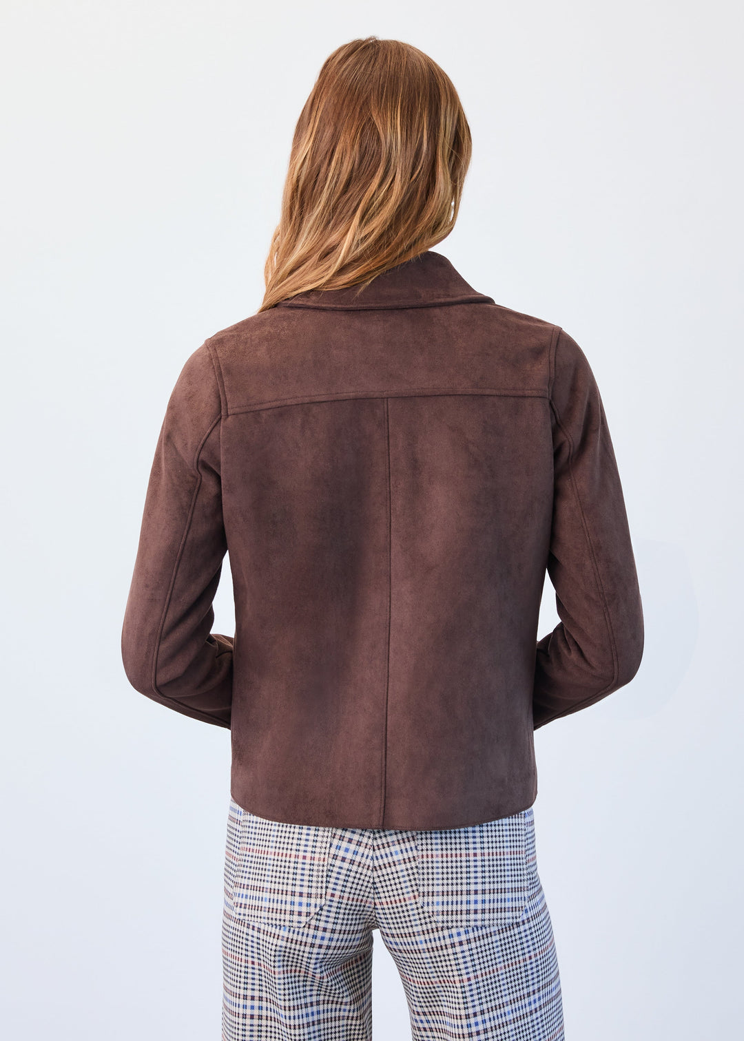 FDJ FAUX SUEDE JACKET - BROWN