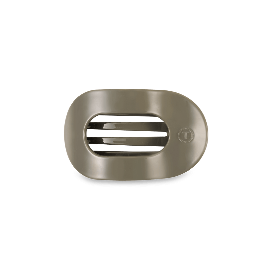 TELETIES SMALL FLAT ROUND HAIR CLIP - SAGE IT AIN'T SO
