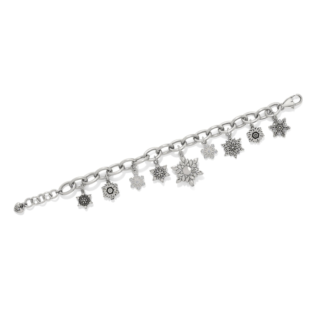 Crystal Flurry Charm Bracelet - Silver