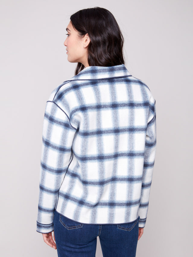 REVERSIBLE  PLAID JACKET - MOONLIGHT