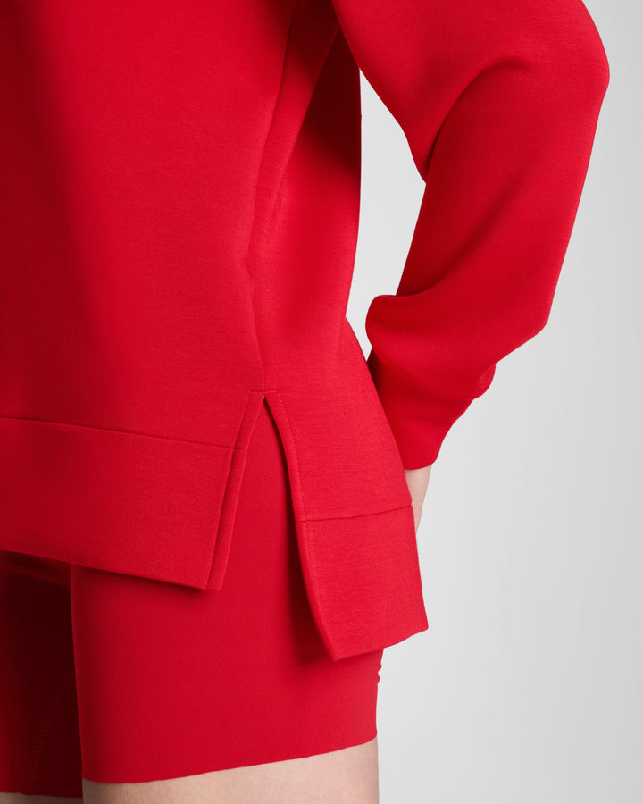 SPANX AIRESSENTIALS LONG SLEEVE CREW - SPANX RED