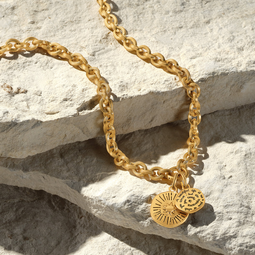 Token Lavish Link Charm Necklace - Gold