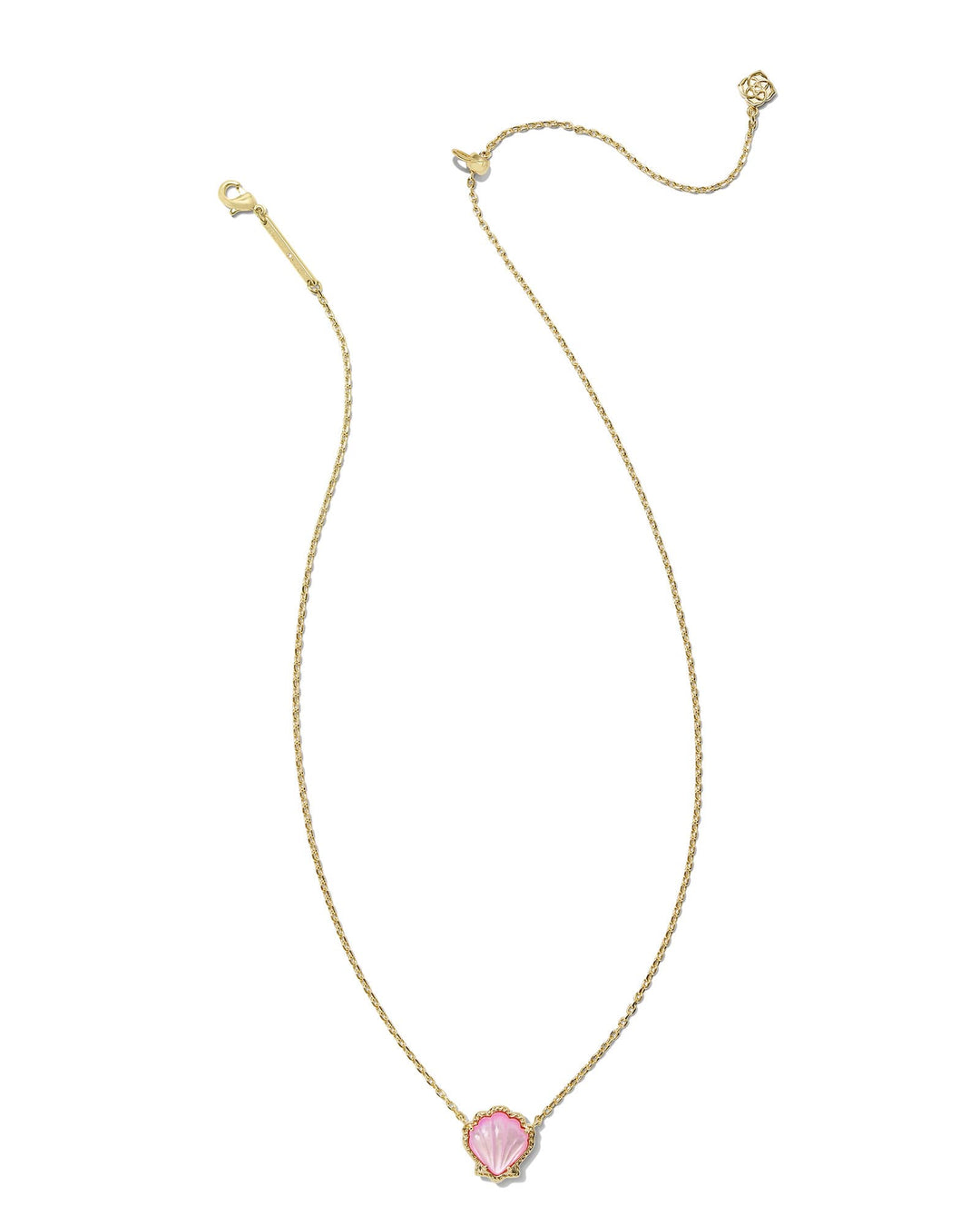 KENDRA SCOTT BRYNNE SHELL SHORT PENDANT NECKLACE - GOLD BLUSH IVORY MOP