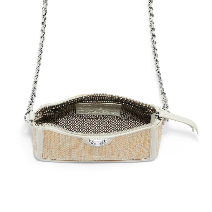 Glow Straw Cross Body Bag - White