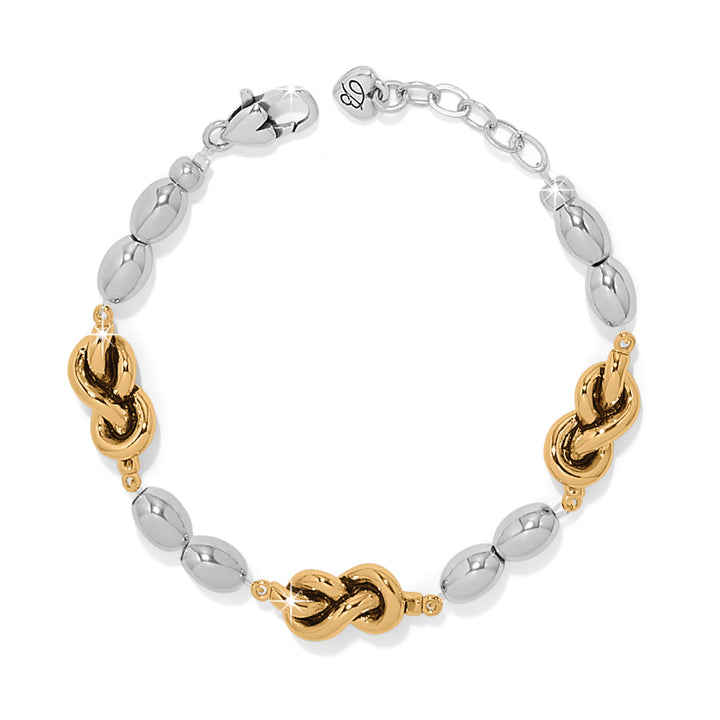 Interlok Single Knot Drops Bracelet - Silver-Gold