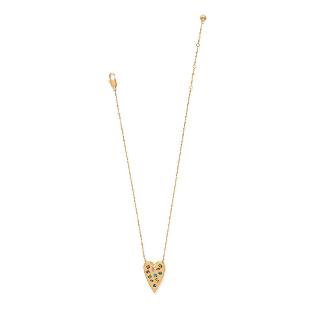 Love Messages B Radiant Bright Necklace - Gold-Multi