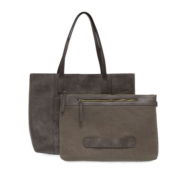 SONDRA LAPTOP TOTE - TAUPE