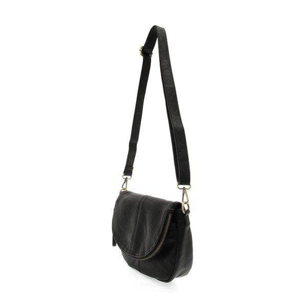 HELENE SMALL SADDLE CROSSBODY - BLACK