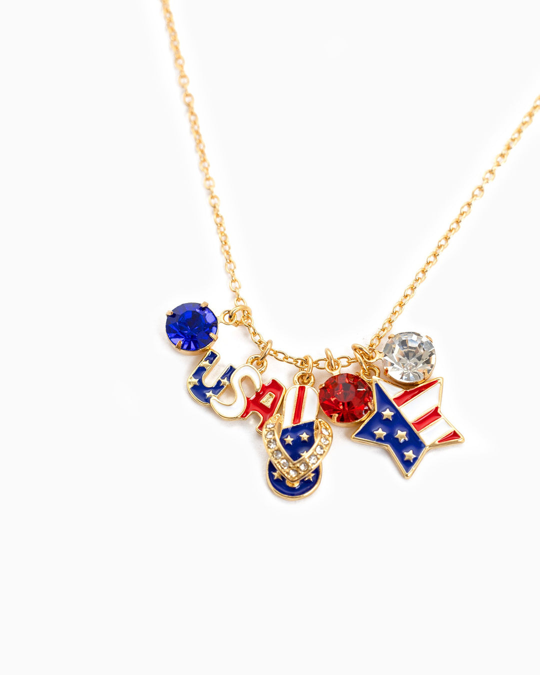 AMERICANA DREW GLOW MULTI CHARM NECKLACE - GOLD