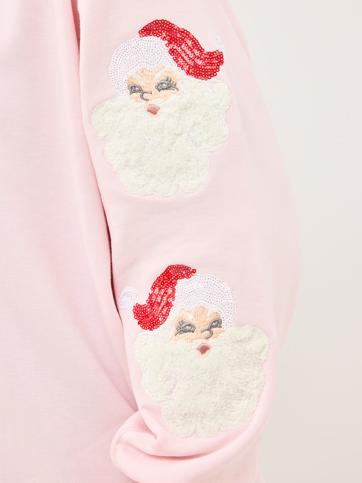 "SANTA'S FAVORITE" SWEATSHIRT - PINK