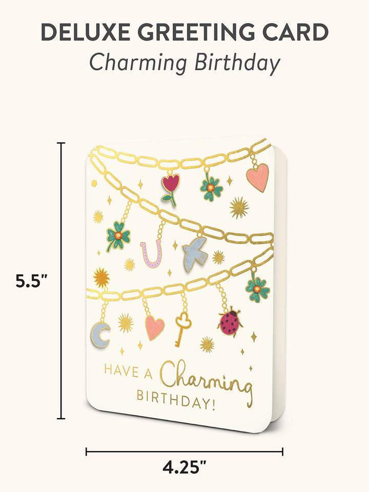DELUXE GREETING CARD - CHARMING BIRTHDAY