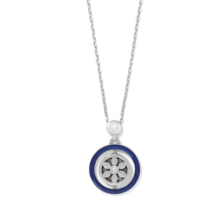 Flora Petite Necklace - Silver-Blue